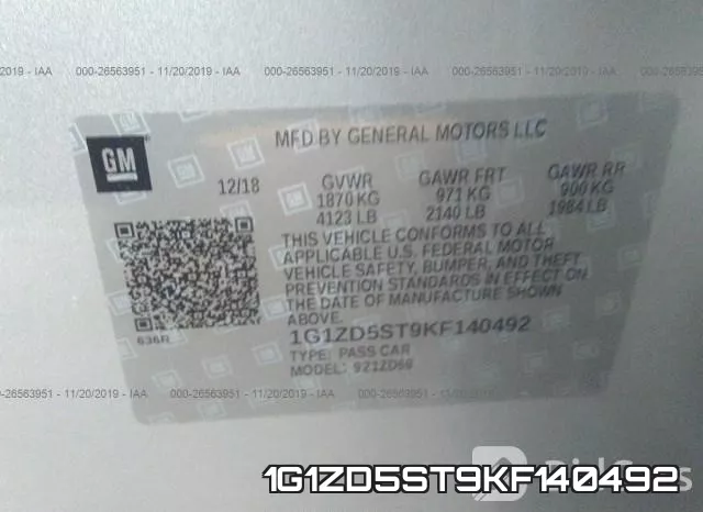 1G1ZD5ST9KF140492 фото 10