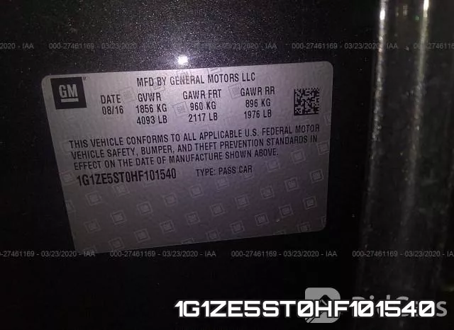 1G1ZE5ST0HF101540 фото 10