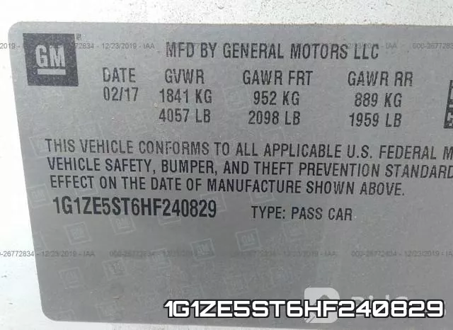 1G1ZE5ST6HF240829 фото 10