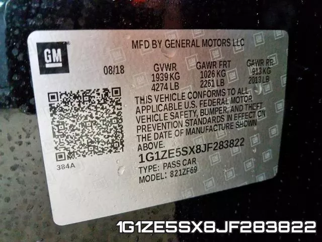 1G1ZE5SX8JF283822 фото 2