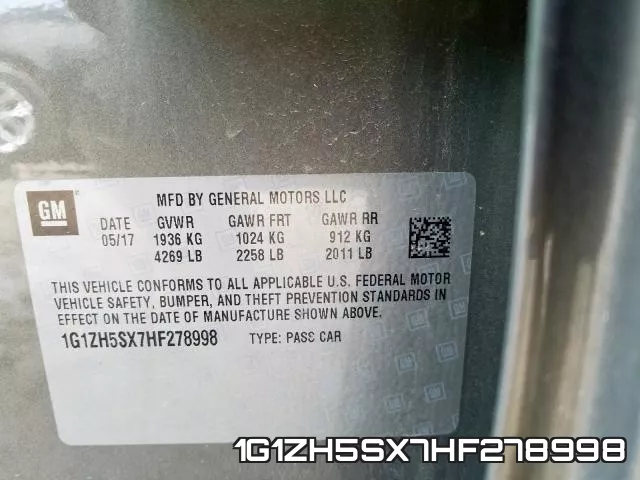 1G1ZH5SX7HF278998 фото 2