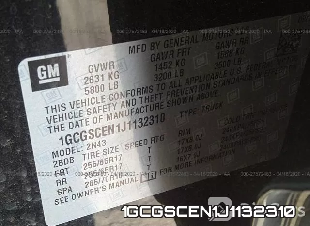 1GCGSCEN1J1132310 фото 10