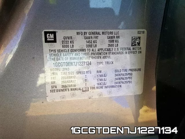 1GCGTDEN7J1227134 фото 2