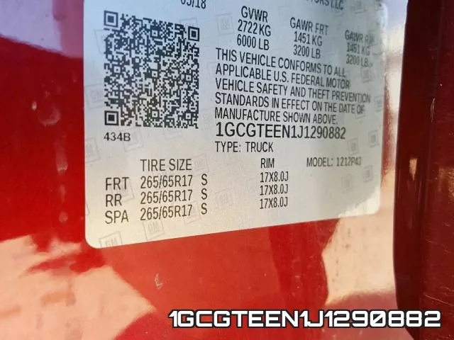 1GCGTEEN1J1290882 фото 2