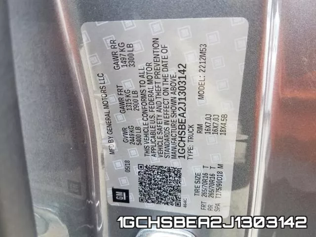 1GCHSBEA2J1303142 фото 2
