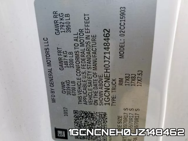 1GCNCNEH0JZ148462 фото 2
