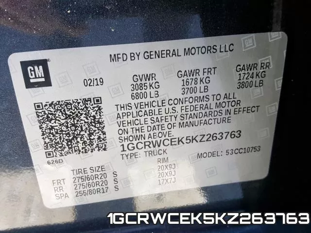 1GCRWCEK5KZ263763 фото 2