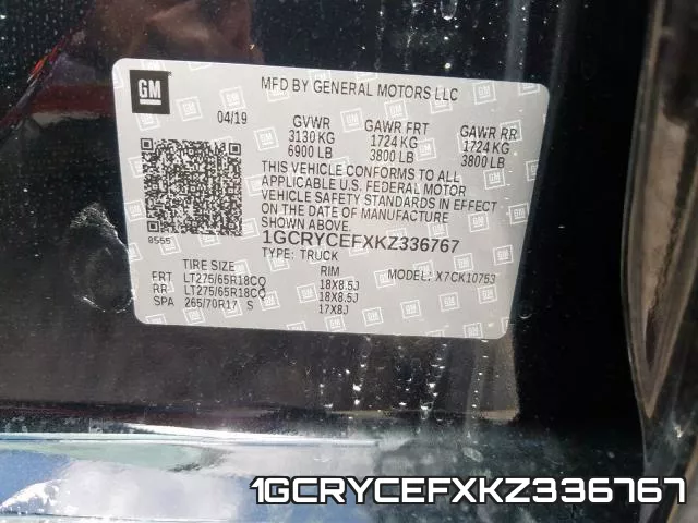 1GCRYCEFXKZ336767 фото 2