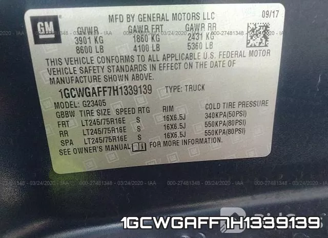 1GCWGAFF7H1339139 фото 10