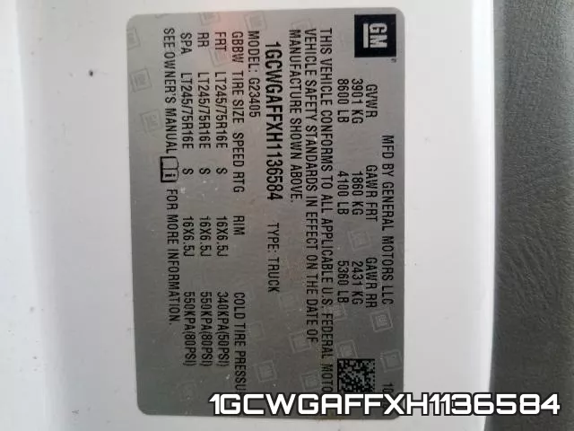 1GCWGAFFXH1136584 фото 2