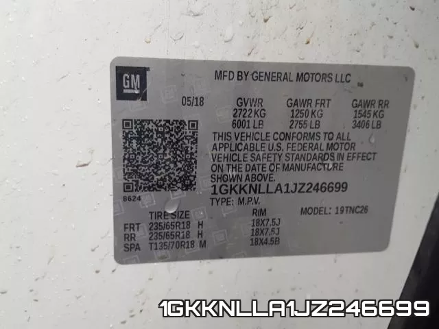 1GKKNLLA1JZ246699 фото 2