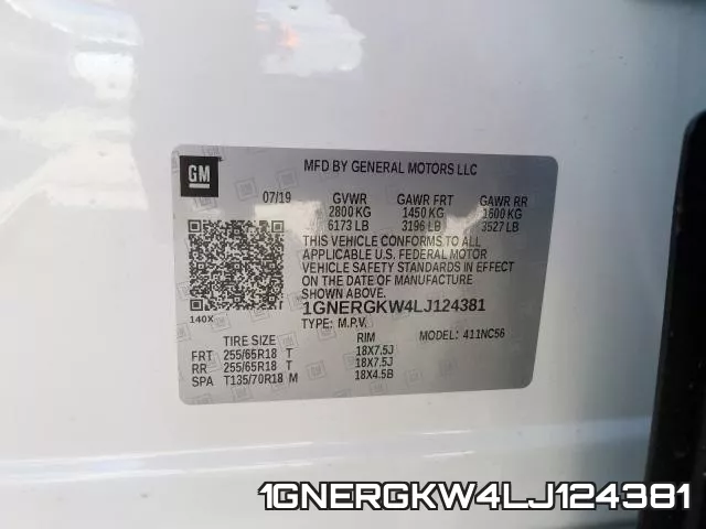 1GNERGKW4LJ124381 фото 2