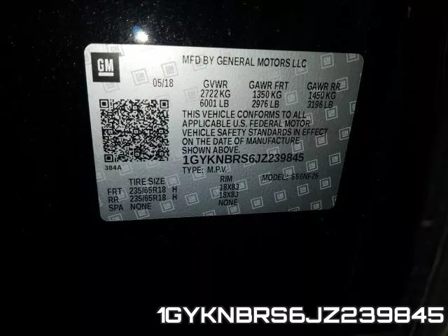 1GYKNBRS6JZ239845 фото 2