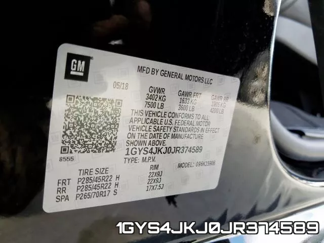 1GYS4JKJ0JR374589 фото 2