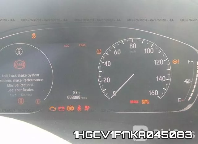 1HGCV1F17KA045083 фото 8