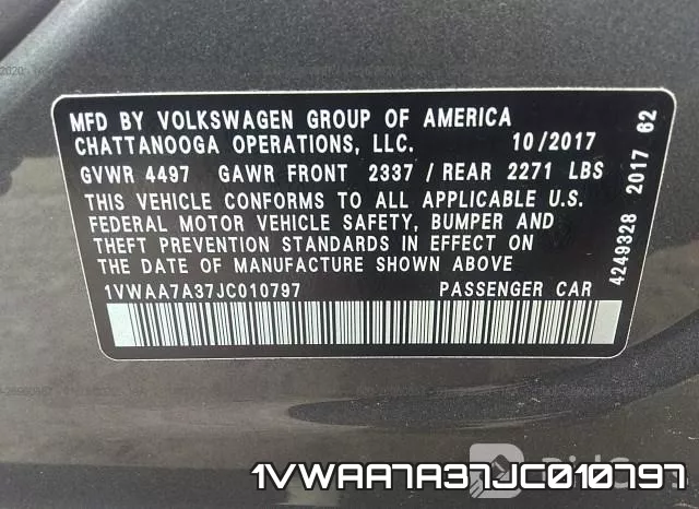 1VWAA7A37JC010797 фото 10