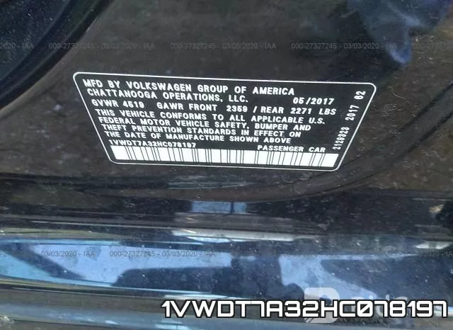 1VWDT7A32HC078197 фото 10