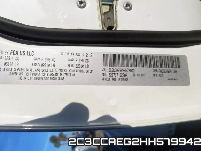 2C3CCAEG2HH579942 фото 2