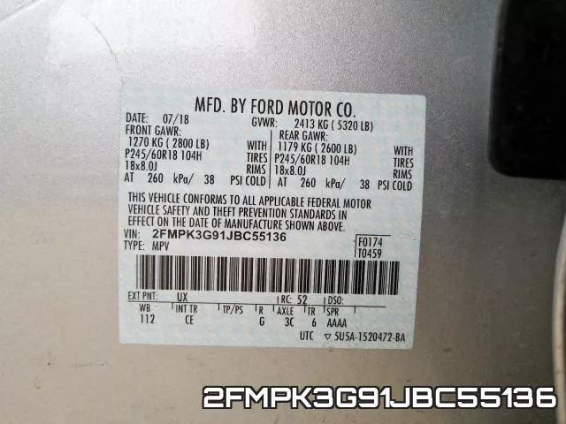 2FMPK3G91JBC55136 фото 2