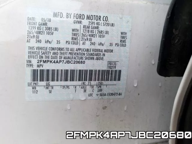 2FMPK4AP7JBC20680 фото 2