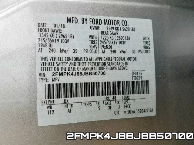 2FMPK4J88JBB50700 фото 2