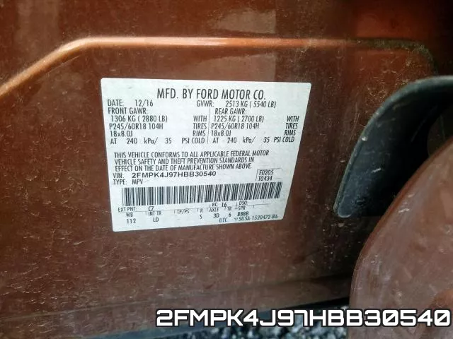 2FMPK4J97HBB30540 фото 2