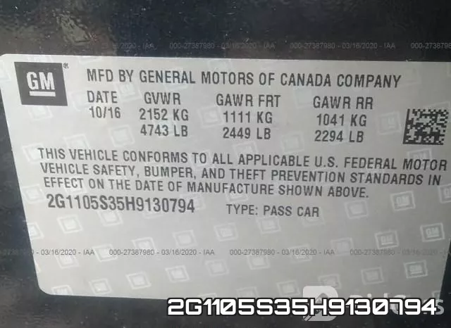 2G1105S35H9130794 фото 10