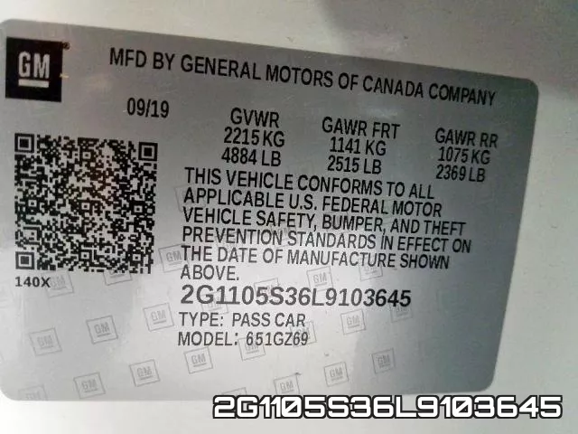 2G1105S36L9103645 фото 2