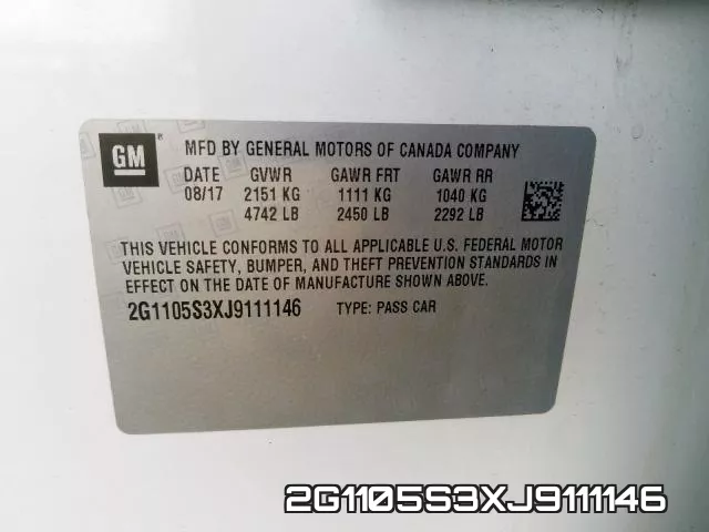 2G1105S3XJ9111146 фото 2