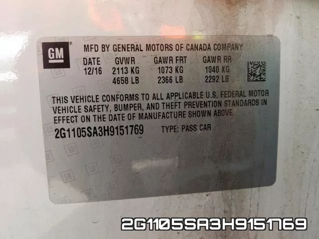 2G1105SA3H9151769 фото 2