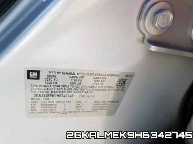 2GKALMEK9H6342745 фото 2