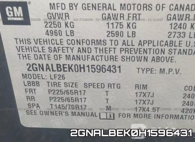 2GNALBEK0H1596431 фото 10