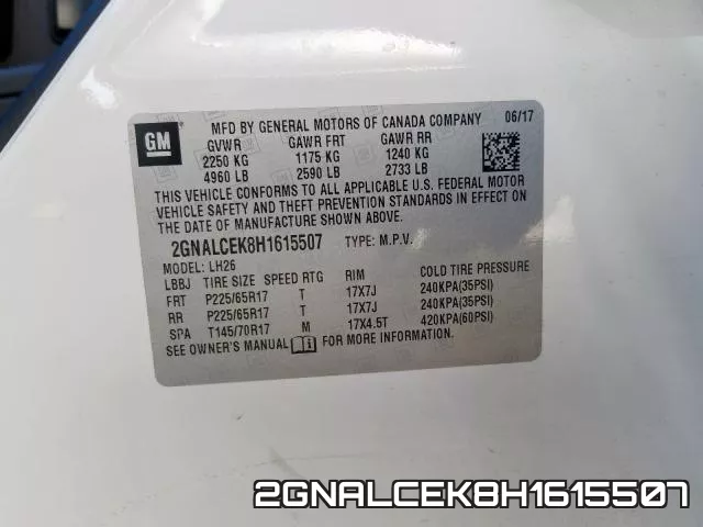 2GNALCEK8H1615507 фото 2