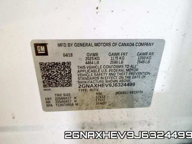 2GNAXHEV9J6324499 фото 2