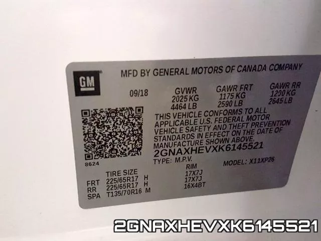 2GNAXHEVXK6145521 фото 2