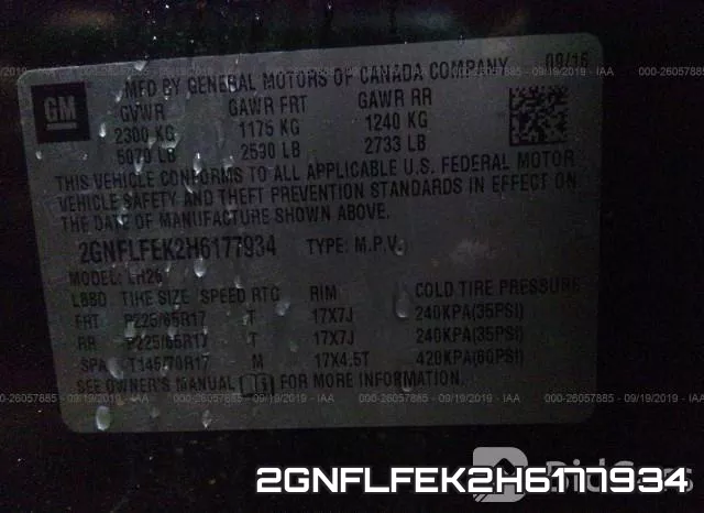 2GNFLFEK2H6177934 фото 10