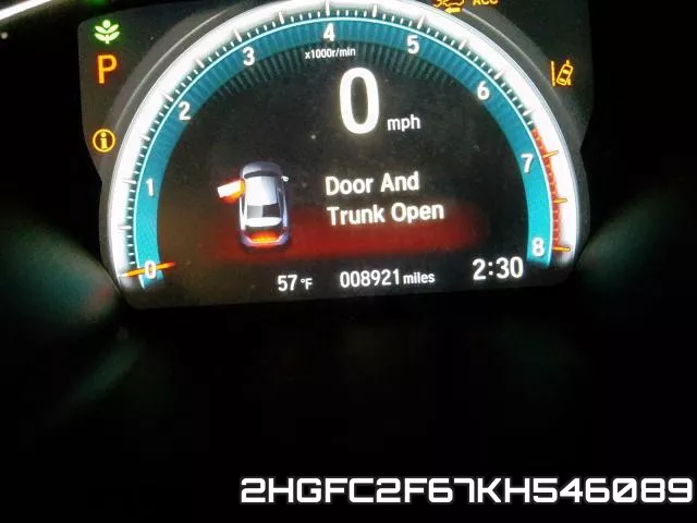 2HGFC2F67KH546089 фото 9