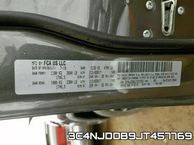 3C4NJDDB9JT457769 фото 2