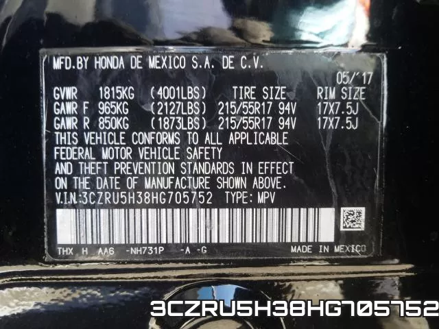 3CZRU5H38HG705752 фото 2