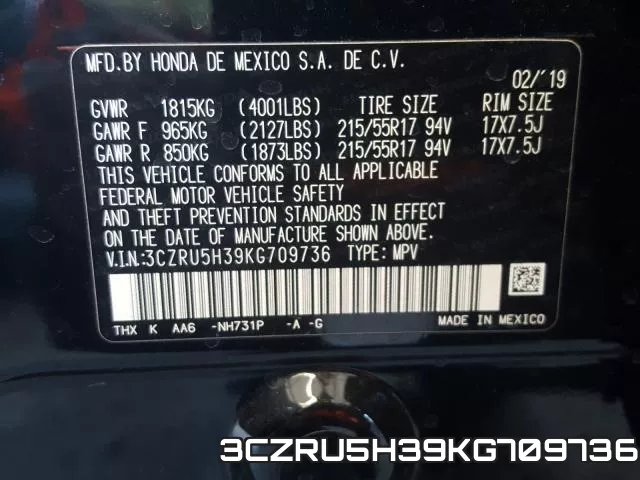 3CZRU5H39KG709736 фото 2