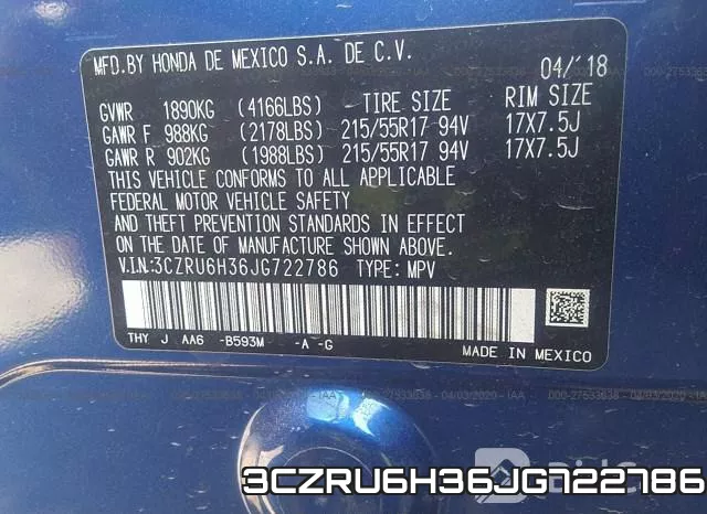 3CZRU6H36JG722786 фото 10