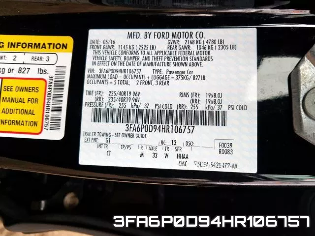 3FA6P0D94HR106757 фото 2