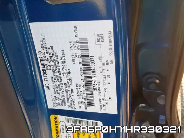 3FA6P0H71HR330321 фото 2