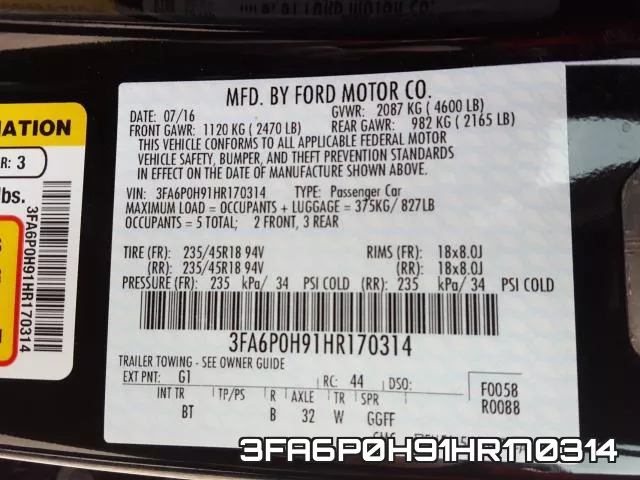 3FA6P0H91HR170314 фото 2