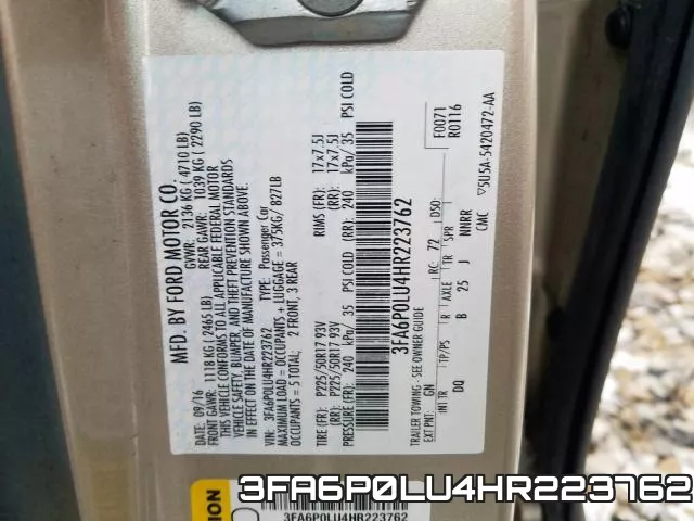 3FA6P0LU4HR223762 фото 2