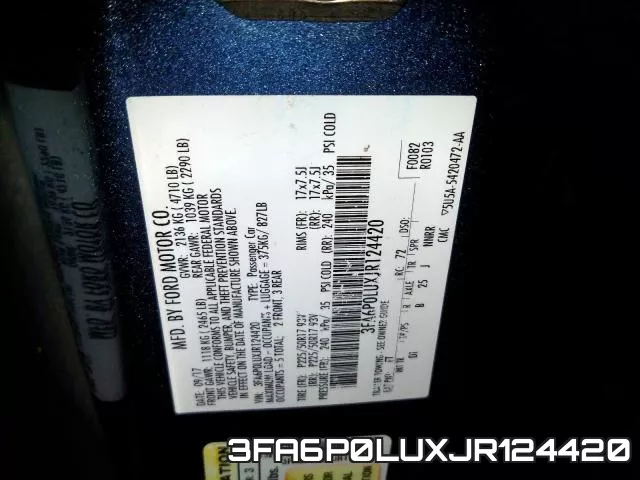 3FA6P0LUXJR124420 фото 2