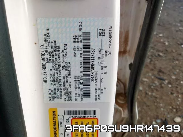 3FA6P0SU9HR147439 фото 2