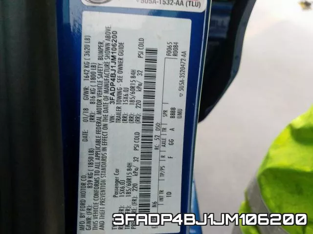 3FADP4BJ1JM106200 фото 2