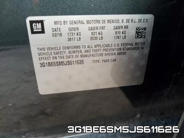3G1BE6SM5JS611626 фото 2