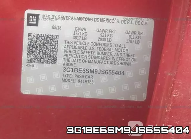 3G1BE6SM9JS655404 фото 10